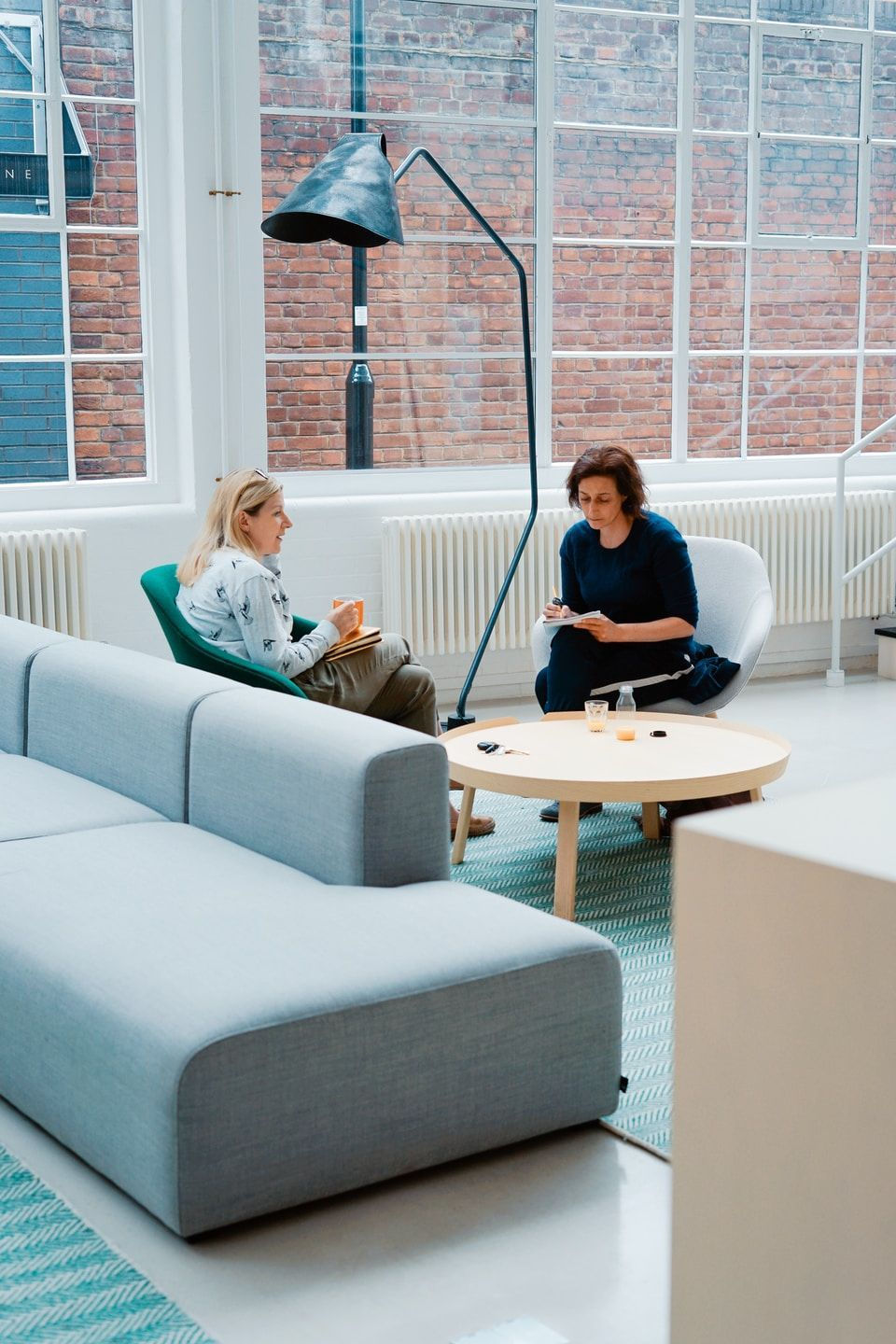 real estate agent at desk